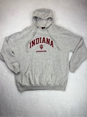 Vintage 90s Indiana University Hoosiers Hoodie Grey XL TSI Sportswear